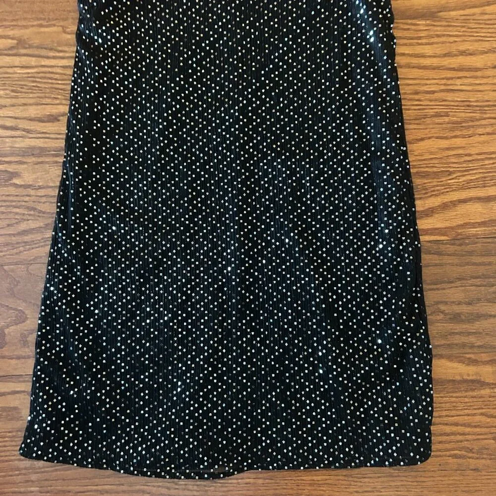NWT The Children's Place Sparkly Sequin Shift Dress Flutter Sleeves Size Medium